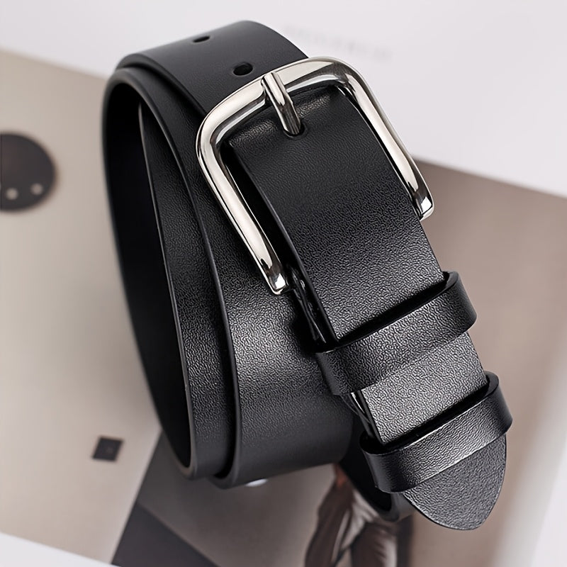 Elegant Fashion Genuine Leather Belt with Metal Pin Buckle