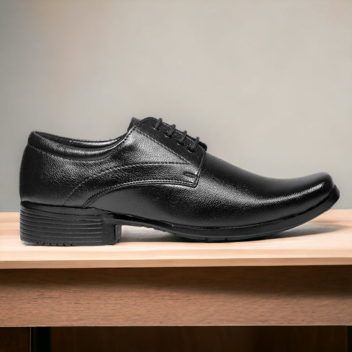 Jack Marc's Formal Derby Lace-Up Black Shoes for Men