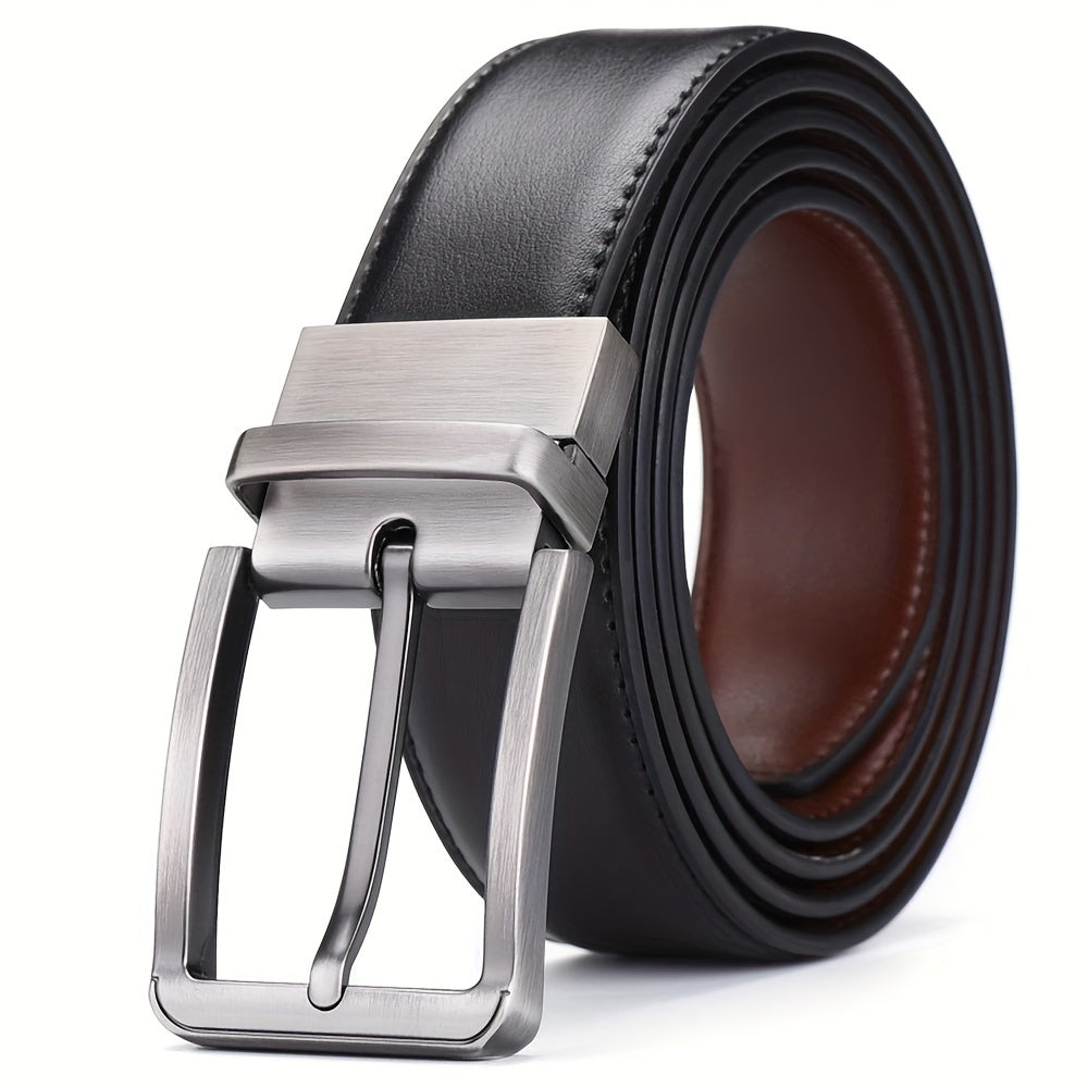 Men's Genuine Leather Double Sided Belt