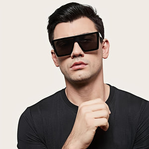 Flat top black sunglasses