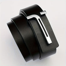 Load image into Gallery viewer, Men&#39;s Leather Belt with Letter Alloy Buckle
