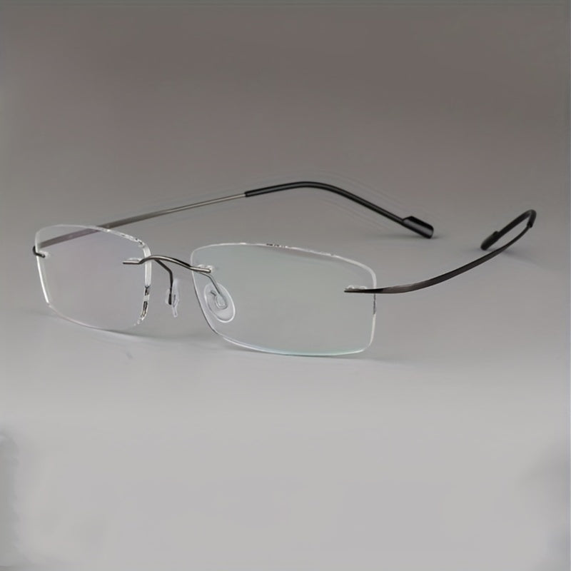 Unisex Casual Frameless Eyeglasses – Ultra-Light Memory Titanium Alloy