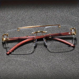 Men's Fashion Rimless Square Glasses