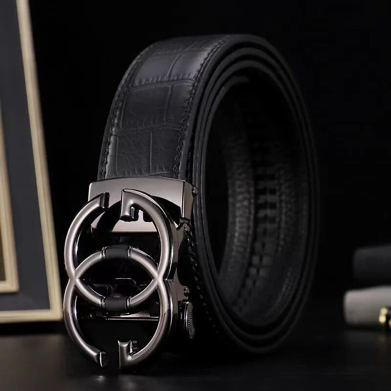 Elevate Your Style Game with the Jack Marc Golf Men's Leather Automatic Buckle Belt