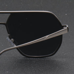 Classic Trendy Punk Polygonal Gray Glasses