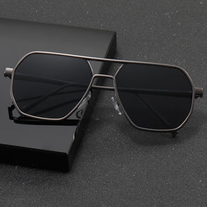 Classic Trendy Punk Polygonal Gray Glasses