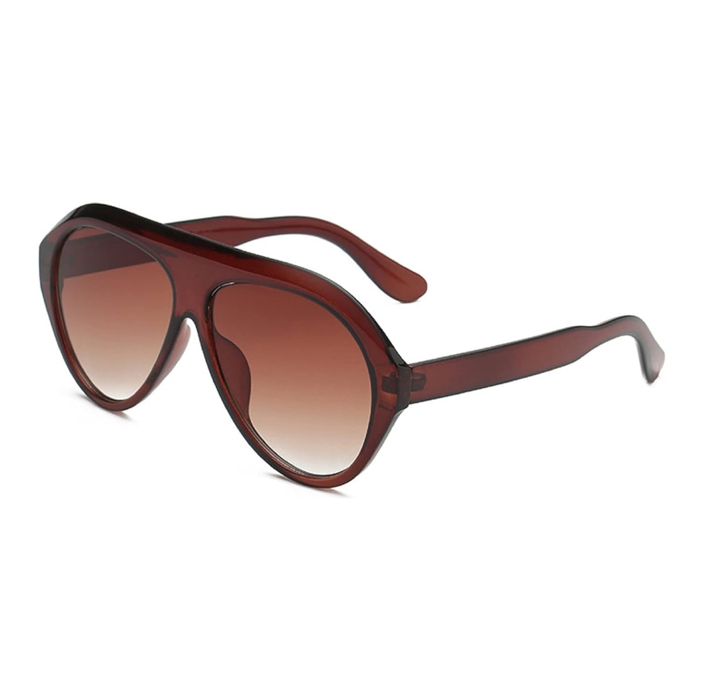 Fashion Unisex Oversized Frame Oval Shape Pilot Sunglasses