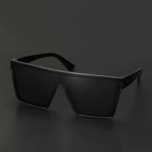 Flat top black sunglasses