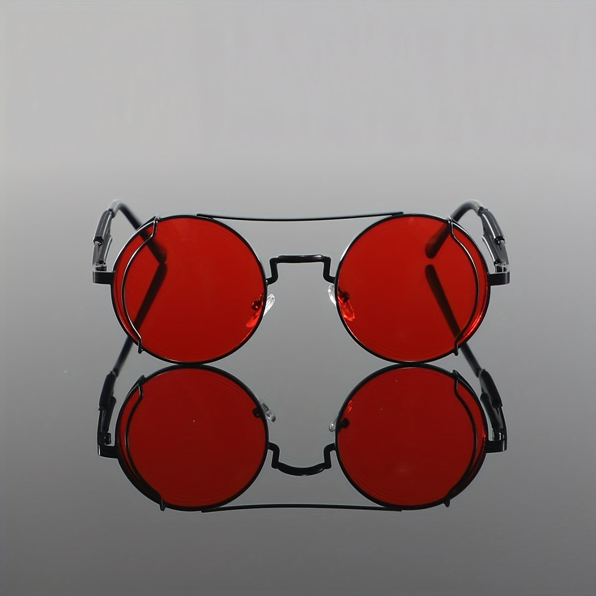 Bold cyberpunk red sunglasses