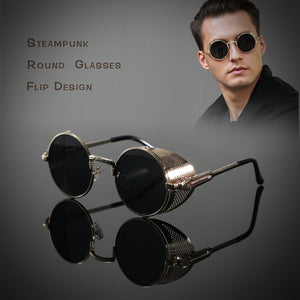 Vintage steampunk Flip Sunglasses