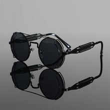 Load image into Gallery viewer, Bold cyberpunk-inspired black sunglass
