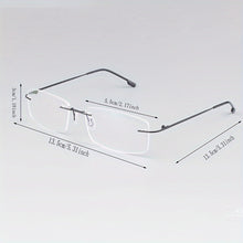 Load image into Gallery viewer, Stylish Stainless Steel Antiblue Rimless Eyeglass Frame Lightweight
