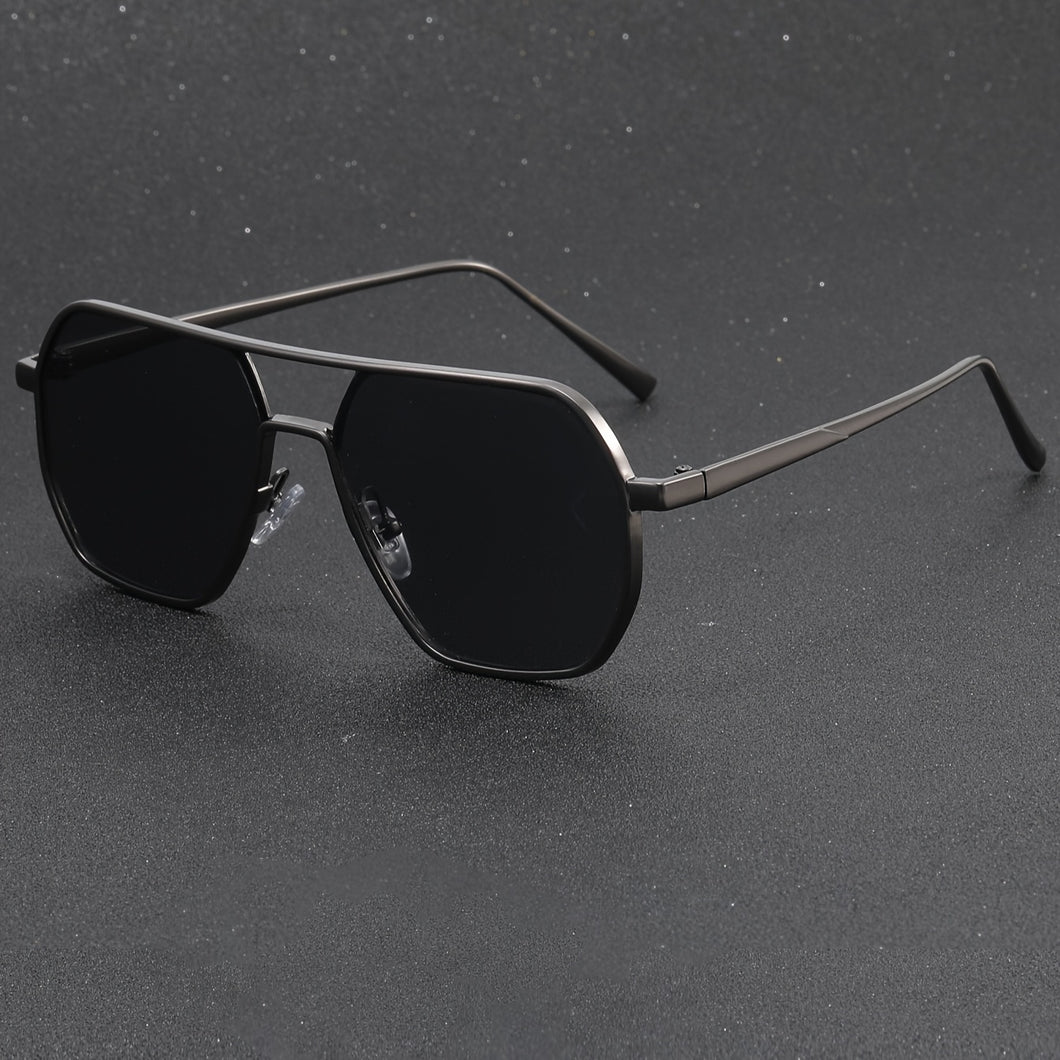 Classic Trendy Punk Polygonal Gray Glasses