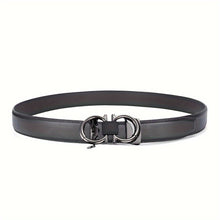 Load image into Gallery viewer, Men&#39;s Stylish Black Faux Leather Belt with Alloy Buckle
