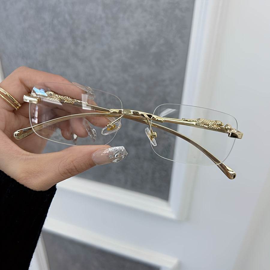 Clear Rimless Rectangular Glasses Vintage Style Rimless Rectangle Eyeglasses – JACK MARC