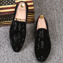 Load image into Gallery viewer, Men&#39;s Elegant Slip-On Loafers with Rhinestone
