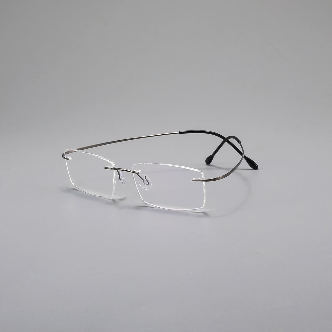 Rimless Titanium Rectangular Glasses