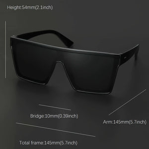 Flat top black sunglasses