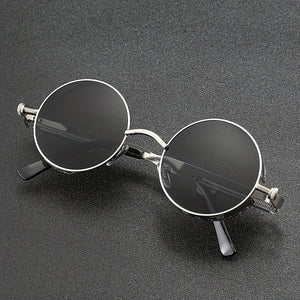 Steampunk bold round sunglasses