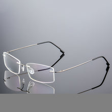 Load image into Gallery viewer, Stylish Stainless Steel Antiblue Rimless Eyeglass Frame Lightweight
