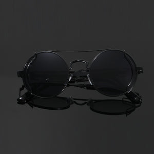 Bold cyberpunk-inspired black sunglass