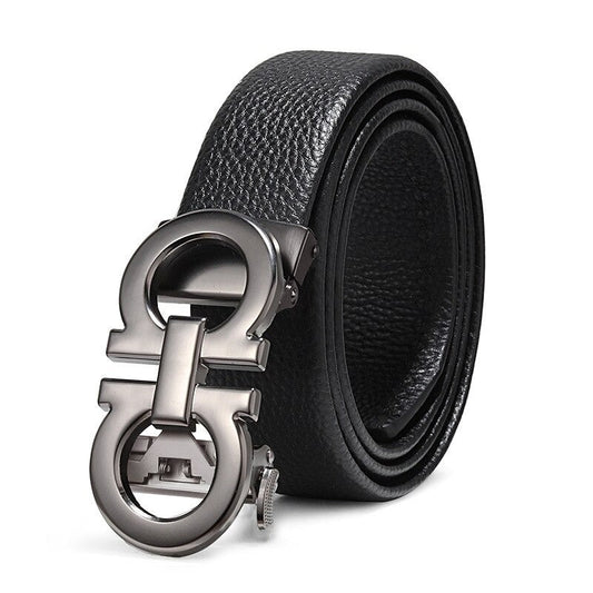 Jack Marc Men Fashion Auto Buckle Leather Belt