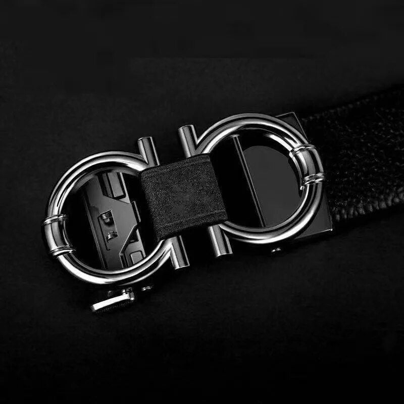 Jack Marc Men's Automatic Leather Business Belt - JACKMARC.COM