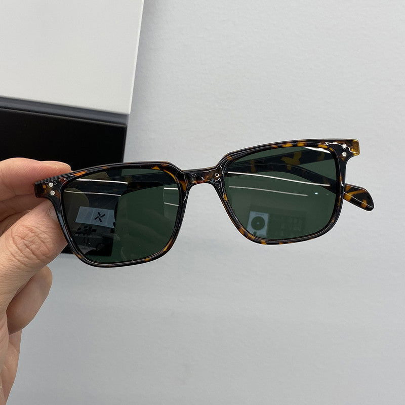 Black Martin Rectangle Sunglasses - JACKMARC.COM