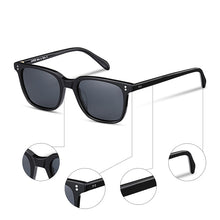 Load image into Gallery viewer, Black Martin Rectangle Sunglasses - JACKMARC.COM
