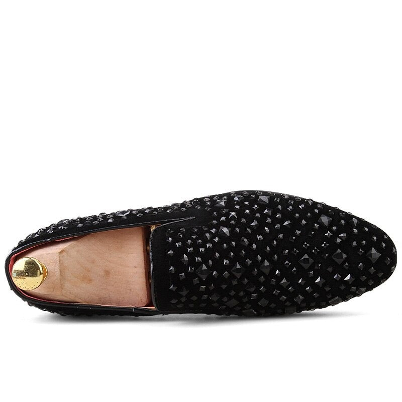 Black Spikes Party Flats - JACKMARC.COM