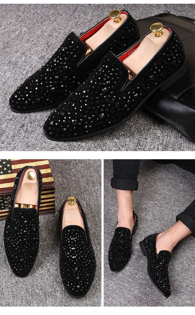 Black Spikes Party Flats - JACKMARC.COM