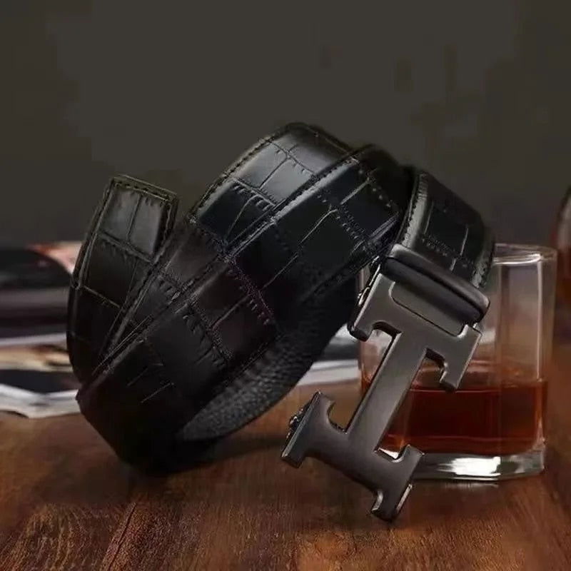 Business Casual Dress Automatic Buckle Belt - JACKMARC.COM