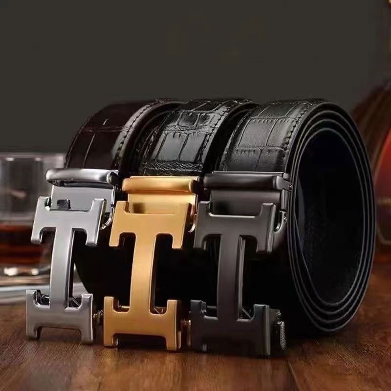 Business Casual Dress Automatic Buckle Belt - JACKMARC.COM