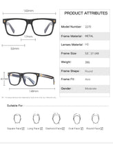 Load image into Gallery viewer, Buy Classic Retro Large Square Glasses Designer Frame Fashion Punk-JM - JACKMARC.COM
