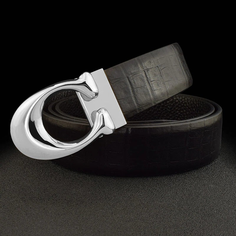 Buy Designer C Buckle Full Grain Leather Belt For Men-Jackmarc.com - JACKMARC.COM