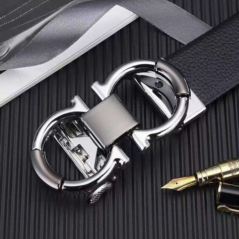 Jack Marc Buckle Designer Genuine Leather Belt