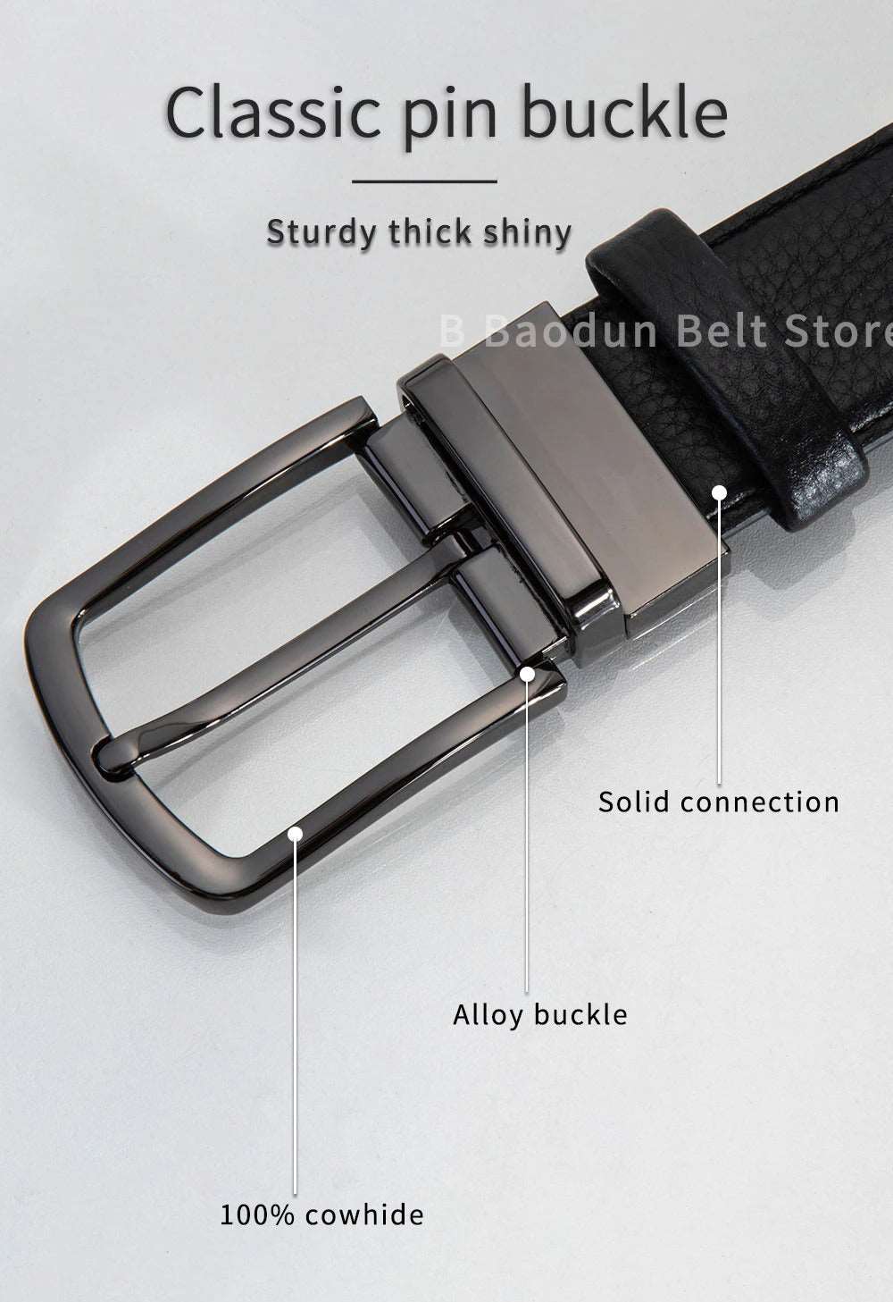 Buy Jack Marc Designer Metal Pin Buckle Belt For Men - JACKMARC.COM