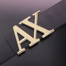 Load image into Gallery viewer, Buy New Arrival Jack Marc X Buckle Leather Belt For Men - JACKMARC.COM
