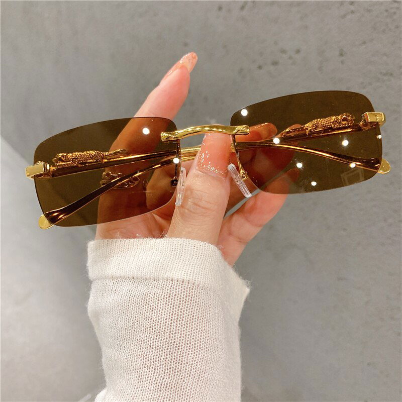 Buy New Vintage Sunglasses Rimless Cut Edge Women's Sunglasses- Jack Marc - JACKMARC.COM