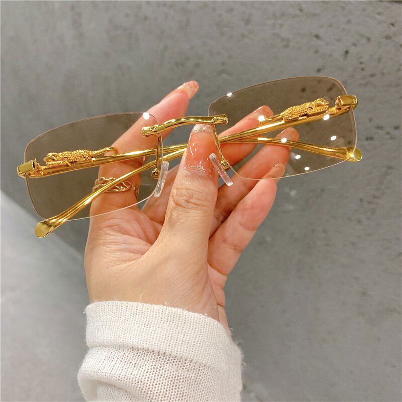 Buy New Vintage Sunglasses Rimless Cut Edge Women's Sunglasses- Jack Marc - JACKMARC.COM