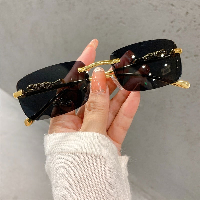 Buy New Vintage Sunglasses Rimless Cut Edge Women's Sunglasses- Jack Marc - JACKMARC.COM