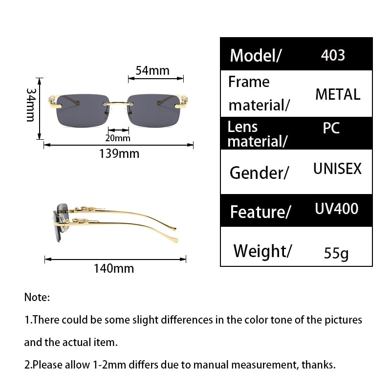 Buy New Vintage Sunglasses Rimless Cut Edge Women's Sunglasses- Jack Marc - JACKMARC.COM