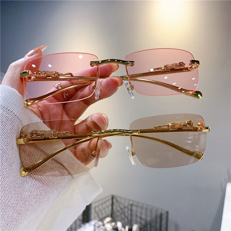 Buy New Vintage Sunglasses Rimless Cut Edge Women's Sunglasses- Jack Marc - JACKMARC.COM