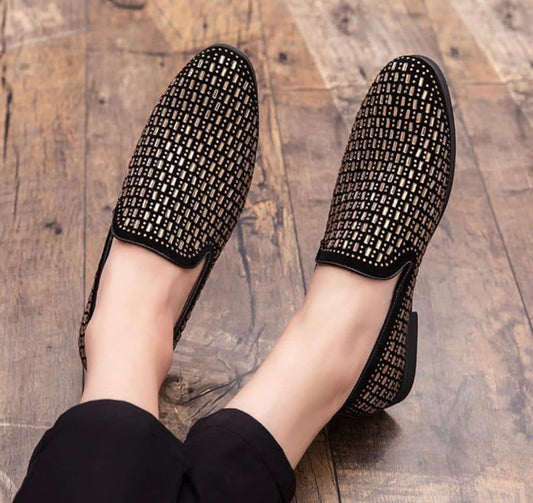 Buy Now Fashion Studded Moccasin Shoes For Party and Wedding Occasion - JackMarc - JACKMARC.COM