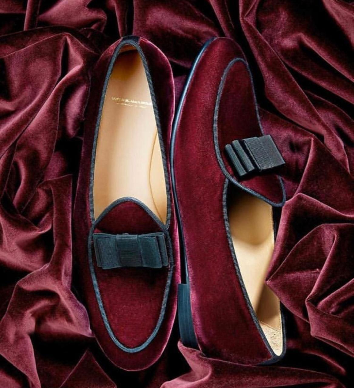 Buy Now Fashion Velvet Bow Moccasins Shoes For Office Wear And Casual Wear- JackMarc - JACKMARC.COM