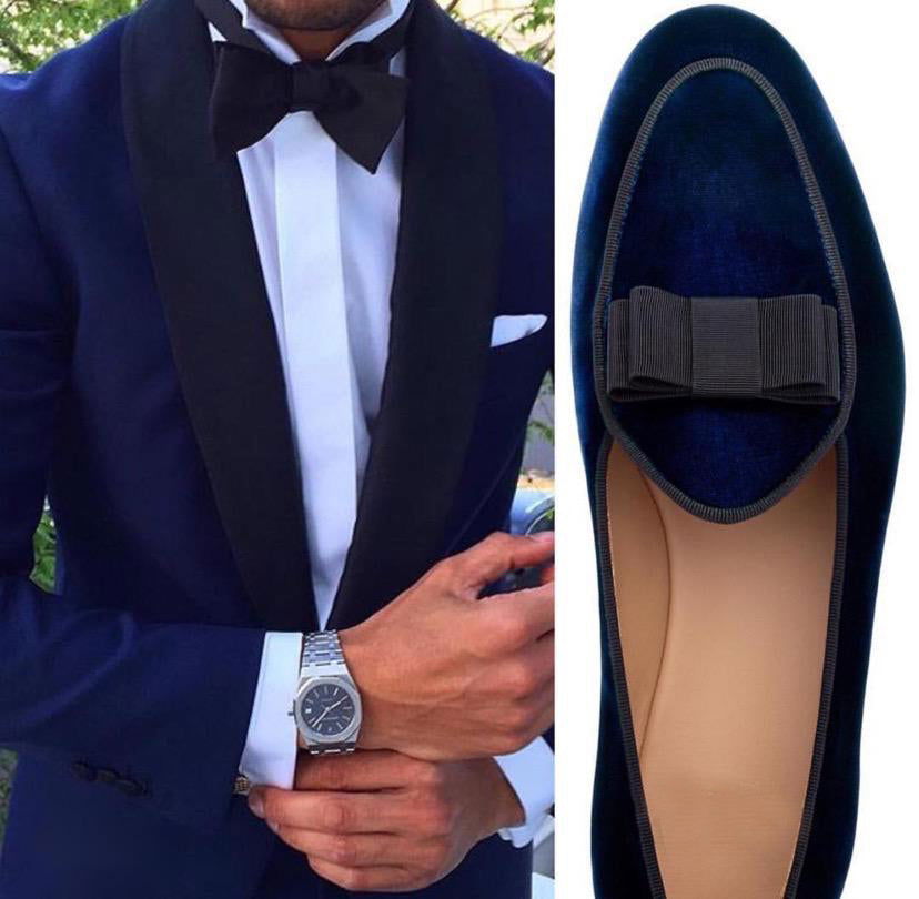 Buy Now Fashion Velvet Bow Moccasins Shoes For Office Wear And Casual Wear- JackMarc - JACKMARC.COM
