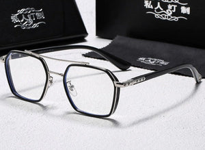 Buy Now Square Computer Anti-blue Light Glasses Women Men Vintage Transparent Frame Eyeglasses - JACKMARC.COM