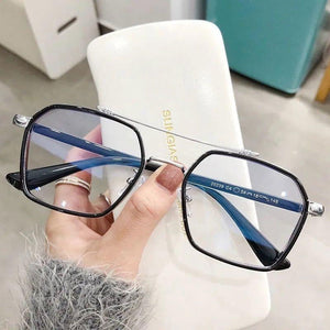 Buy Now Square Computer Anti-blue Light Glasses Women Men Vintage Transparent Frame Eyeglasses - JACKMARC.COM