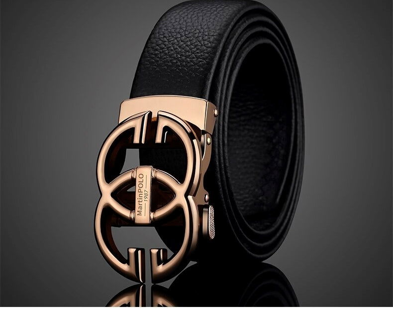 Buy Stylish GG Automatic Buckle Leather Belt For Men-Jackmarc.com - JACKMARC.COM