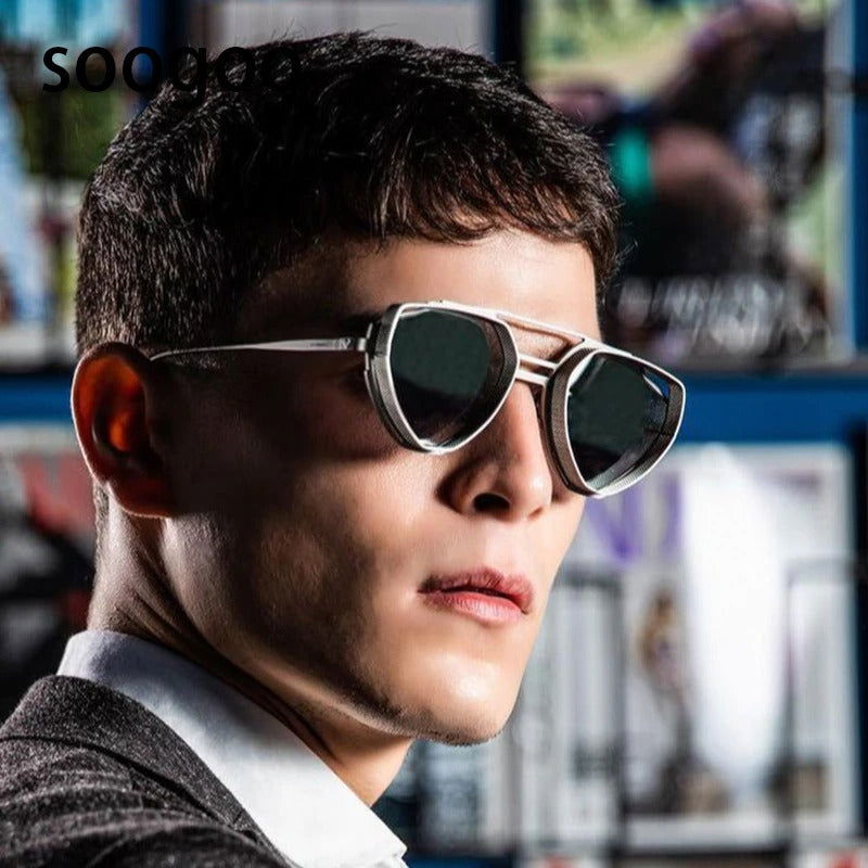 Buy Vintage Steampunk Square Sunglasses Men - JACKMARC.COM
